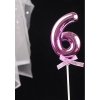 Topper na tortu ružové číslo 6 - Cakesicq - Cakesicq