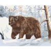 Diamondi Diamantové maľovanie - MEDVEĎ V ZASNEŽENOM LESE Rámovanie: bez rámu a bez vypnutia plátna, Rozmer: 40x50 cm