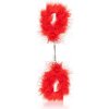 Secret play Handcuffs páperové putá Red Marabou 22 cm