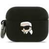 Karl Lagerfeld puzdro gumené Apple Airpods Pro 3 KLAP3RUNIKK čierne