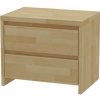 Mrava Nočný stolík TNS 4 lak biela jadrový buk 44,5 x 50 x 35 cm