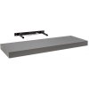 Moderná, samonosná polica, šedá v minimalistickom dizajne, dĺžka 59,5 x hĺbka 23,5 cm, 650951