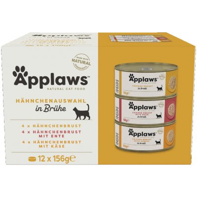 Výhodné balenie Applaws krmivo pre mačky vo vývare 24 x 156 g - balenie na skúšku kuracie vo vývare