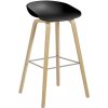 HAY Barová stolička AAS 32 High Lacquered Oak Veneer, black