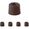 Walteco Dverová zarážka, priemer 29,5x25mm, na naskrutkovanie, hnedá Množstvo: 5 ks , 5004BP1