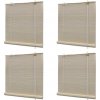 Zatemňovací rolety z přírodního bambusu 4 ks 120 x 160 cm Béžová 278743