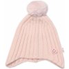 Detská zimná čiapka s brmbolcom Smile, Baby Nellys - púdrovo ružová, veľ. 48-54 cm 98-104 (2-4r)