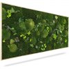Machový obraz RASTLINY Mesia, 100x50cm, drevený čierny rám