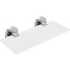 Nimco Unix - Polička, dĺžka 20 cm, matné sklo/brúsená nerezová UNM 13091B-20-10
