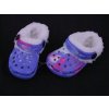 Detské šlapky - zateplené crocs Farba: Modrá, Veľkosť: 24