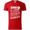 1981 v kocke - Tričko z organickej bavlny - S ( Červená )