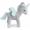 Plyšový jednorožec M sivý/mäta