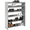 vidaXL Regál na topánky betónovosivý 80x25x100 cm spracované drevo