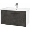 Dreja Umývadlová skrinka ASTON SZZ 80 - N01 Biela lesk / Úchytka T07 / D16 Tmavý betón