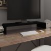 TV stolek / podstavec na monitor sklo černý 80x30x13 cm Černý 244137