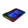EVOLVEO CoolPro, chladiaca podložka pod notebook, 2 ventilátory, RGB podsvietenie, čierna