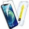 Enkay Quick Stick tvrdené sklo s rámčekom na ľahké nalepenie pre iPhone 12 / 12 Pro - čierne - možnosť vrátiť tovar ZADARMO do 30tich dní