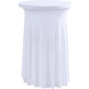 TENTino Elastický obrus SKIRTING na koktailový bistro stôl 60 cm VIAC FARIEB Farba obrusu: BIELA / WHITE