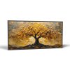 Stromy Zlatý strom | Obraz Vintessia v ráme Rozmery panoráma: 60x120, Rám: Čierny matný-alu