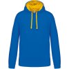Kariban Mikina Kariban K446 s kapucí, kontrastní COT20K446k6213-light royal 3XL Modrá královská světlá/žlutá