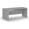 Ergonomický kancelársky písací stôl PRIMO GRAY, 180x120 cm, ľavý, sivá