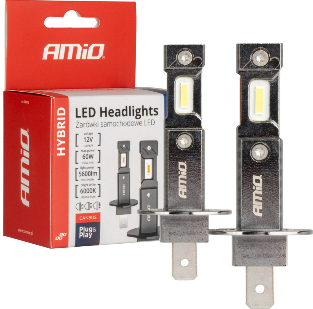 AMIO LED žiarovky H1 12V 2800 lm HYBRID, 2 ks AM04112