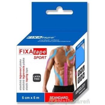 FIXAtape Sport Standard Kinesiology elastická tejpovacia páska ružová 5cm x 5m