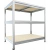 Regál do technickej miestnosti Biedrax 60 x 75 x 120 cm, pozink, 3 police OSB 10 mm, nosnosť 200 kg na policu