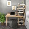 Kalune Design Písací stôl VINA s vstavanou knižnicou dub prírodný
