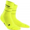 CEP Reflective Mid Cut Socks Vysoké ponožky dámské Barva: Žlutá, Velikost: IV