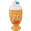 Hračka DOG FANTASY Latexový zmrzlinový pohár so zvukom oranžový 15 cm
