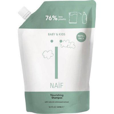 Naif Baby & Kids Nourishing Shampoo výživný šampón pre deti od narodenia náhradná náplň 500 ml