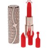 Loveline Tiffany Lipstick minivibrátor se 4 nástavci Pink