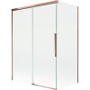 Mexen Rox, 2-krídlová posuvná vaňová zástena 120 + 70 x 150 cm, 8mm číre sklo, ružové zlato profil, 8C9-120-070-60-00