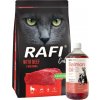 DOLINA NOTECI Rafi Cat suché krmivo pre mačky s hovädzím mäsom 7kg & LAB V Lososový olej pre psov a mačky 1000ml