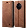 VSETKONAMOBIL 72988 DENIM Peňaženkový kryt pre OnePlus 7T hnedý