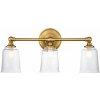 Elstead Lighting Huguenot Lake nástenná lampa 3x3 W mosadzná FE-HUGOLAKE3BATH-BB