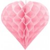 DEKORÁCIA závesná Srdce svetlo ružová 30cm