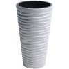 Prosperplast Kvetináč s vyberateľnou vložkou Sand Slim (35 x 62 x 35 cm (Š x V x H), biela) (100275823)