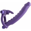 Frisky Double Delight Vibrating Rabbit C-Ring Purple