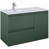 Elita Split skrinka 100x45.8x63.5 cm závesná kúpeľňová skrinka pod umývadlo zelená RE011006057010