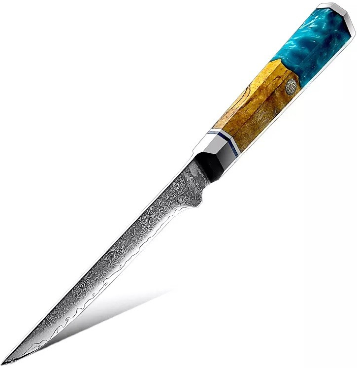 IZMAEL Damaškový kuchynský nôž Aomoki Boning 13.5 cm