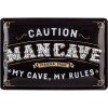 Plechová ceduľa Man Cave, 20 x 30 cm