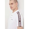 Bavlnené polo tričko Karl Lagerfeld biela farba, s potlačou 241M2206 M