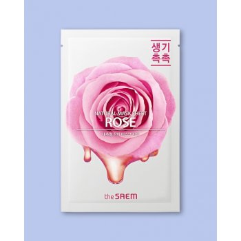 The Saem Natural Rose Mask Sheet Тextílna maska z extraktom ruže 21 ml