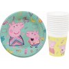 Jednorazové taniere a tégliky Prasiatko Peppa 10 + 10 kusov Nový tovar