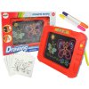 Lean Toys Svetelná Tabuľa so šablónami a farbičkami