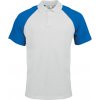 KARIBAN VINTAGE BASE BALL K226 / Pánska polokošeľa - white/royal blue S