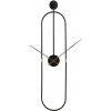 Luxusné kovové nástenné hodiny O8800 čierne – moderné minimalistické hodiny 90 cm