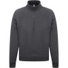 Fruit of the Loom Mikina Premium Zip Neck Sweat s 1/4 zipem COT-162032t3701 S Melír šedá tmavá